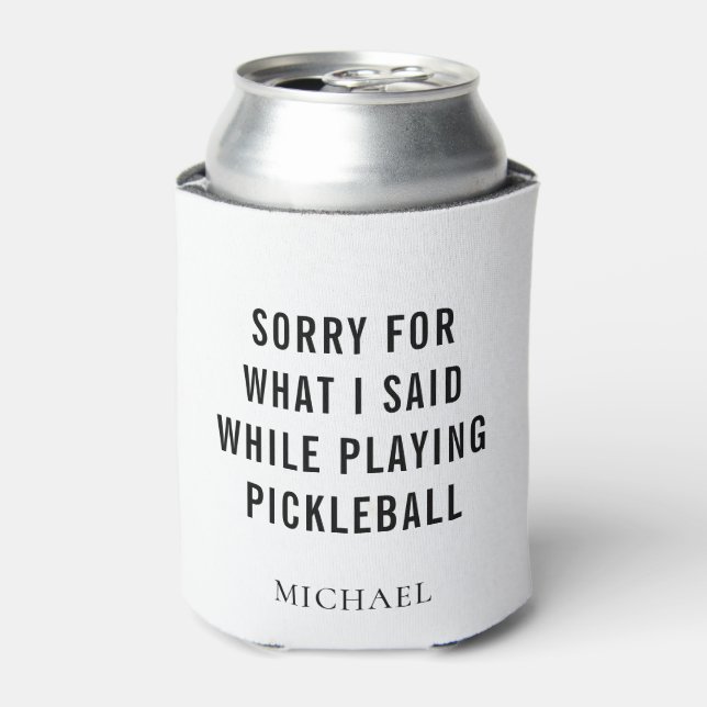 Pickleball Player Personalised Can Cooler (Can Front)