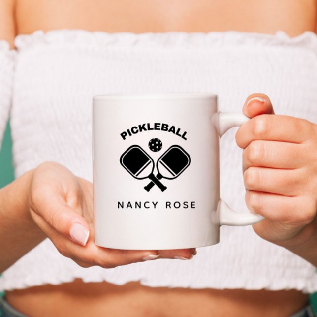 Pickleball Player Personalised Name Coffee Mug (Creator Uploaded)