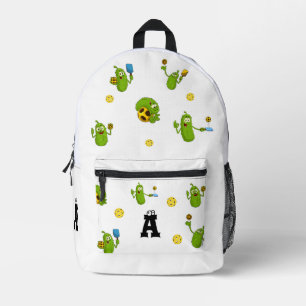 Pickleball Player Personalised Name Funny Printed Backpack