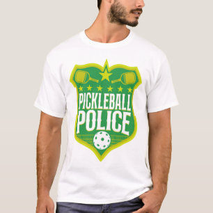 Pickleball Player Pickleball Police Badge T-Shirt