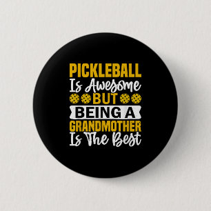 Pickleball Player Quote Funny Pickleball Lover Gra 6 Cm Round Badge