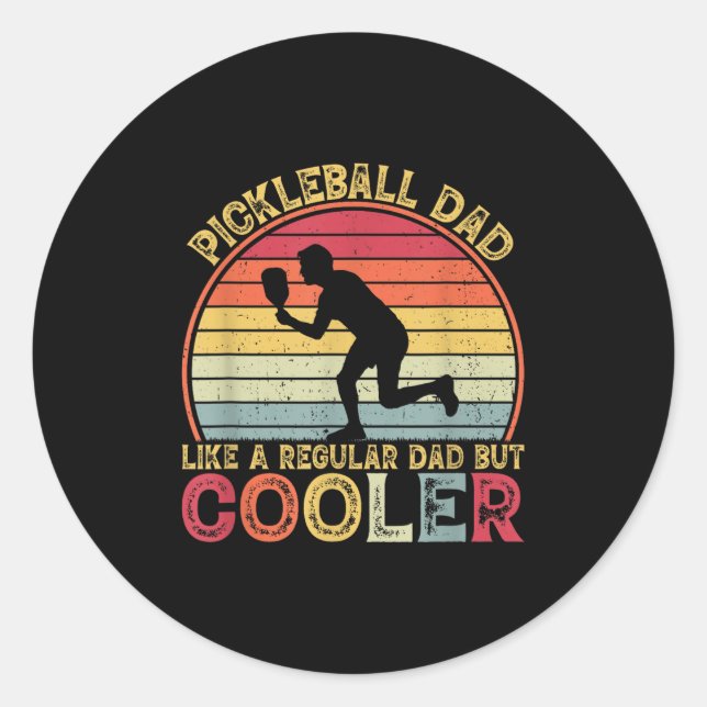 Pickleball Player Quote Funny Pickleball Lover Gra Classic Round Sticker (Front)