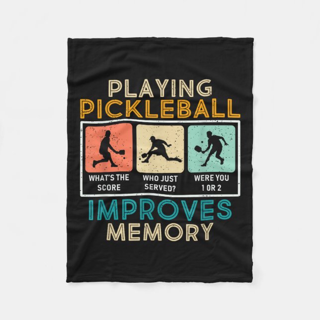 Pickleball Player Quote Funny Pickleball Lover Gra Fleece Blanket (Front)