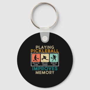 Pickleball Player Quote Funny Pickleball Lover Gra Key Ring