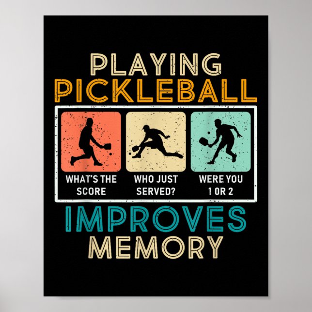 Pickleball Player Quote Funny Pickleball Lover Gra Poster (Front)