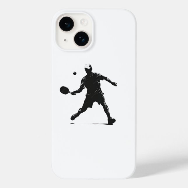 Pickleball Player Silhouette Sport Design Case-Mate iPhone Case (Back)