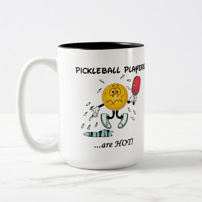 Pickleball Players Are Hot Two-Tone Coffee Mug (Left)
