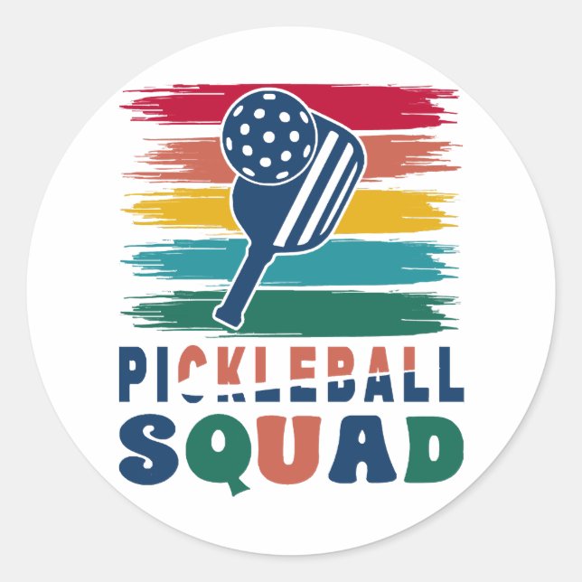 Pickleball Players Gift Idea Classic Round Sticker (Front)