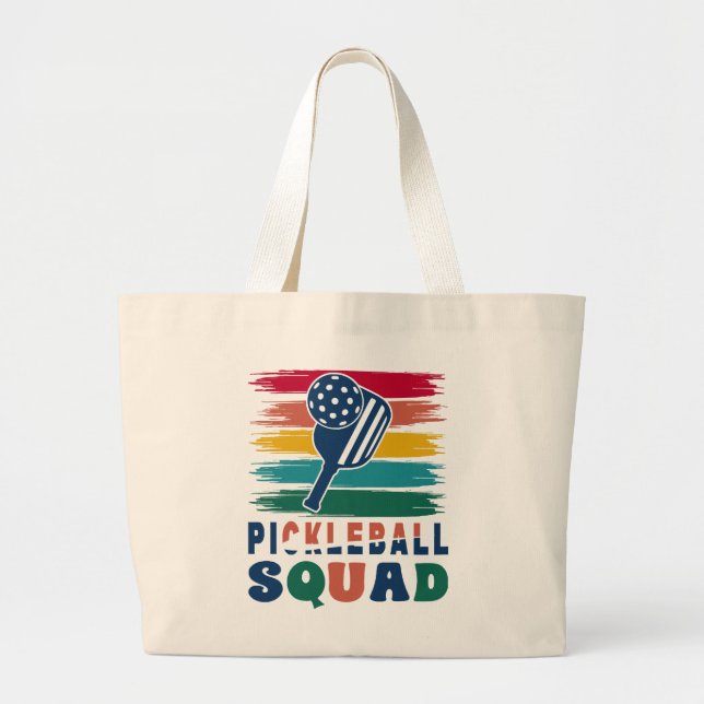 Pickleball Players Gift Idea Large Tote Bag (Front)