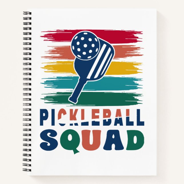 Pickleball Players Gift Idea Notebook (Front)