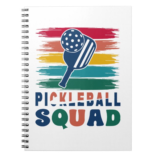 Pickleball Players Gift Idea Notebook (Front)