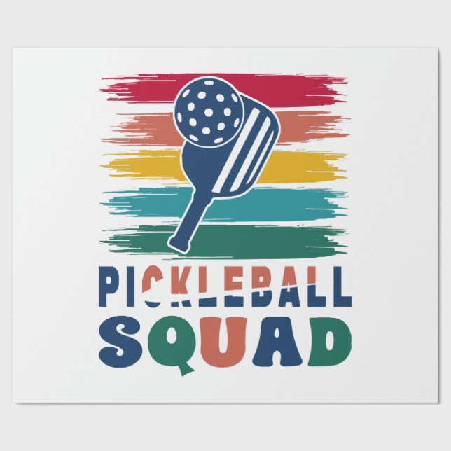Pickleball Players Gift Idea Wrapping Paper (Flat)