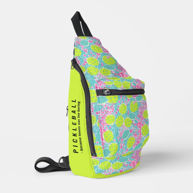 Pickleball Playful Bliss Sling Bag (Left Corner)