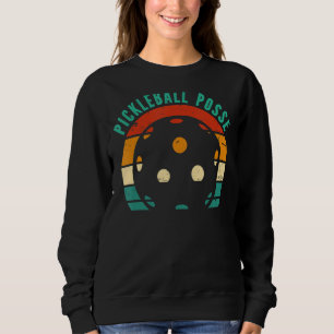 Pickleball Posse Older Woman's Gang Friendship Gr Sweatshirt