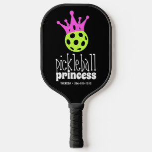 Pickleball Princess Bright Neon Personalised Paddle