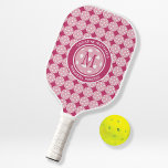 Pickleball Princess Custom Quote Name Initial Pink Pickleball Paddle<br><div class="desc">Classic pink girly design features two lines of customizable text for "Pickleball Princess" or custom saying of choice and name or custom text in a timeless modern font arched over & under an image of a pickleball in matching pink. Add one or two intials in the center of the design...</div>