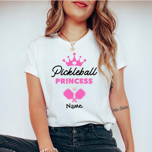 Pickleball Princess Pink Personalised T-Shirt