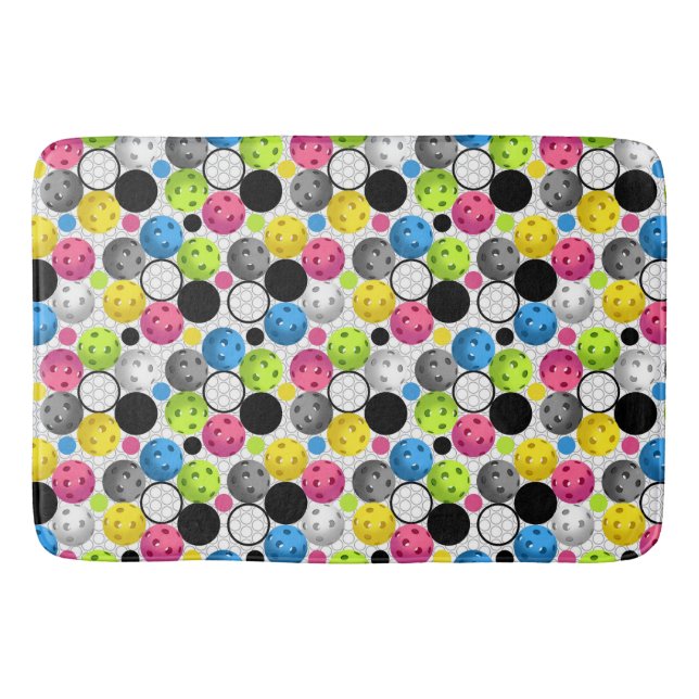 Pickleball Print Bath Mat (Front)