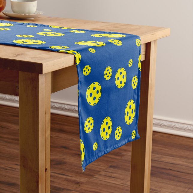 Pickleball print table runner for party or event (In Situ)