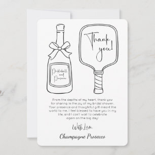 Pickleball & Prosecco Modern Bridal Shower Invitation