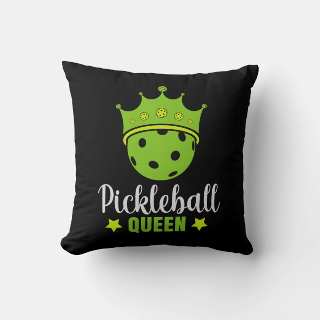 Pickleball Queen Funny Pickle Ball Queen  Cushion (Front)