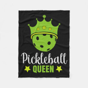 Pickleball Queen Funny Pickle Ball Queen Fleece Blanket