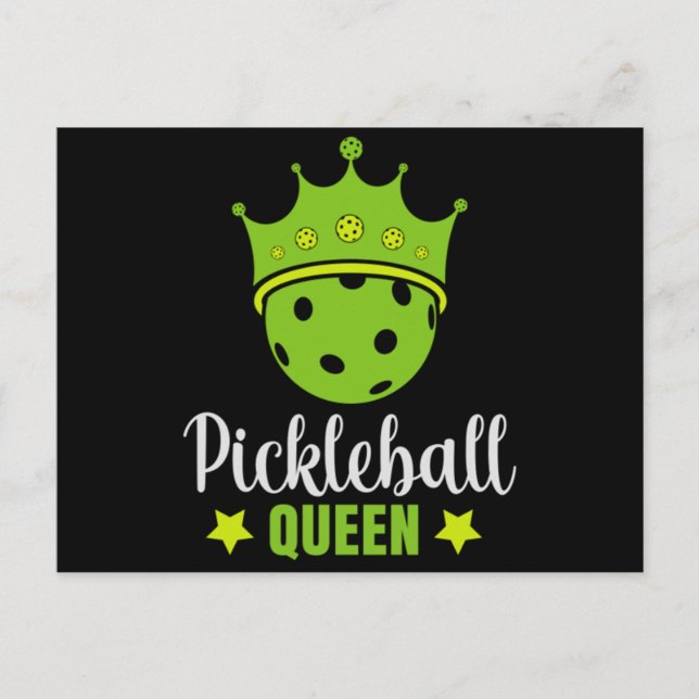 Pickleball Queen Funny Pickle Ball Queen  Postcard (Front)