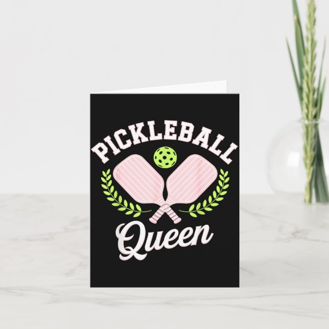 Pickleball queen funny pickleball player  card (Front)