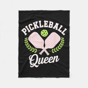 Pickleball queen funny pickleball player fleece blanket