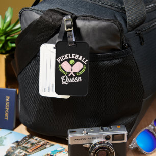 Pickleball Queen Funny Pickleball Player Luggage Tag