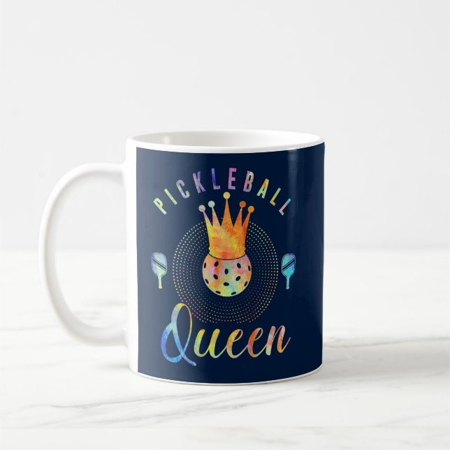 Pickleball Queen Gift For Sports Lover Girl Coffee Mug (Left)