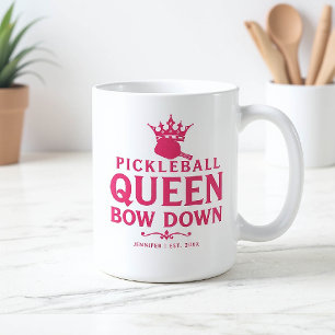 Pickleball Queen Pink Personalised Gift Funny Coffee Mug