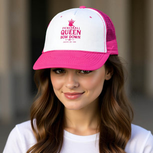 Pickleball Queen Pink Personalized Gift Funny Trucker Hat