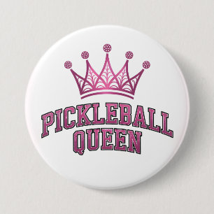 Pickleball Queen Sticker 7.5 Cm Round Badge