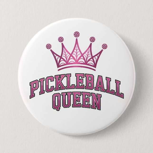 Pickleball Queen Sticker 7.5 Cm Round Badge (Front)