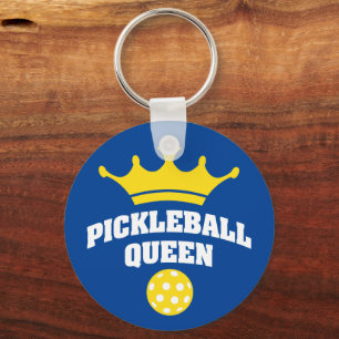 Pickleball Queen with crown keychain
