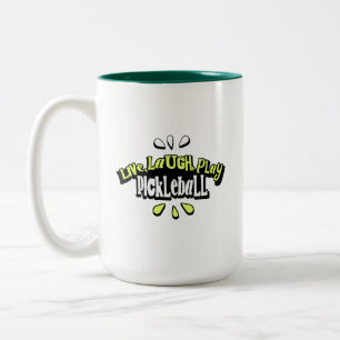 Pickleball Quote Two-Tone Coffee Mug