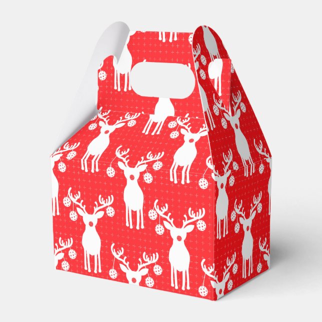  Pickleball Reindeers Merry Christmas 🎁   Favour Box (Front Side)