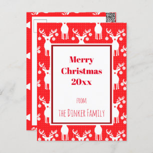  Pickleball Reindeers Merry Christmas 🎁   Postcard