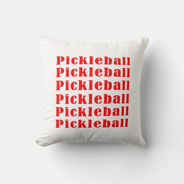 pickleball repeat red.png cushion (Front)