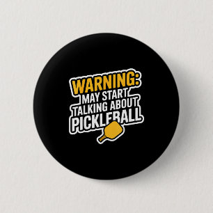 Pickleball retired dink grandpa funny sport gift 6 cm round badge