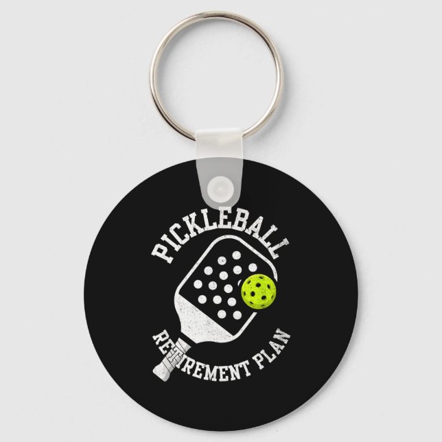 Pickleball retirement plan  key ring (Front)