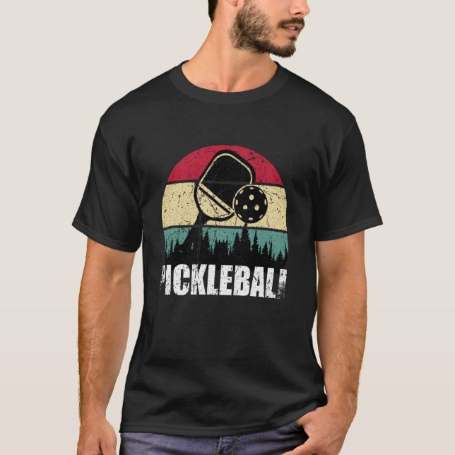 Pickleball Retro Vintage 70's 80's  3 T-Shirt (Front)