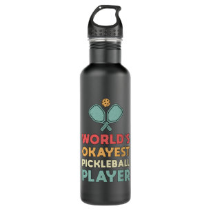 Pickleball Retro World's Okayest Pickleball Player 710 Ml Water Bottle
