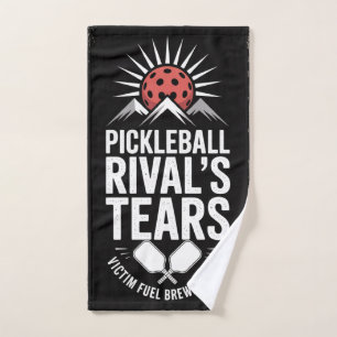 Pickleball Rival's Tears Funny Graphic Hand Towel