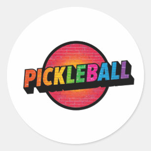 Pickleball  round stickers