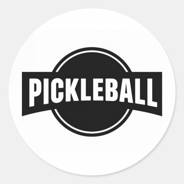 Pickleball  round stickers (Front)