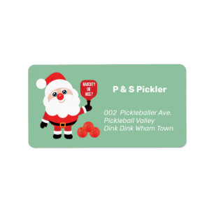 Pickleball🎅 Santa address or return Label