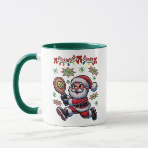 Pickleball Santa Claus Christmas Mug