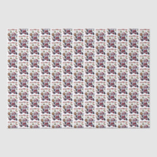 Pickleball Santa Claus Christmas Tissue Paper